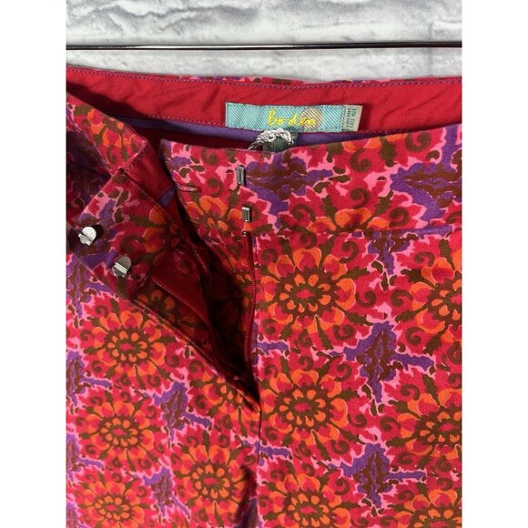 BODEN Women's Pink Floral Bistro Crop Pants US 4R - Picture 2 of 5